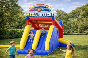 ZwergiJump MegaRutsche – deine private Hüpfburg für zuhause