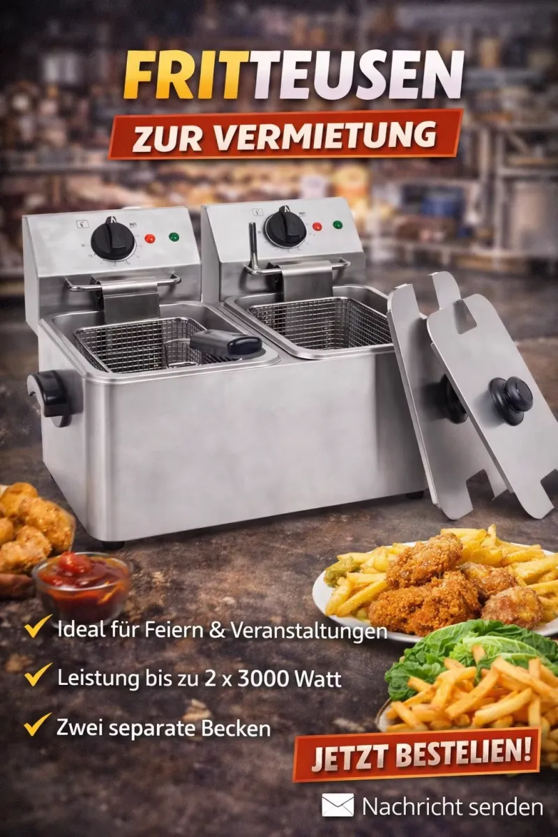 Mieten METRO Professional Doppel Fritteuse Gastro 230Volt 2X4L Fassungsvermögen