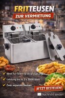 Mieten METRO Professional Doppel Fritteuse Gastro 230Volt 2X4L Fassungsvermögen
