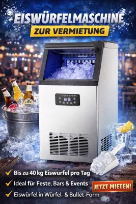 Wilprep Kommerzielle Profi Eiswürfelmaschine 73kg/24H mieten in Niedersachsen - Wendeburg