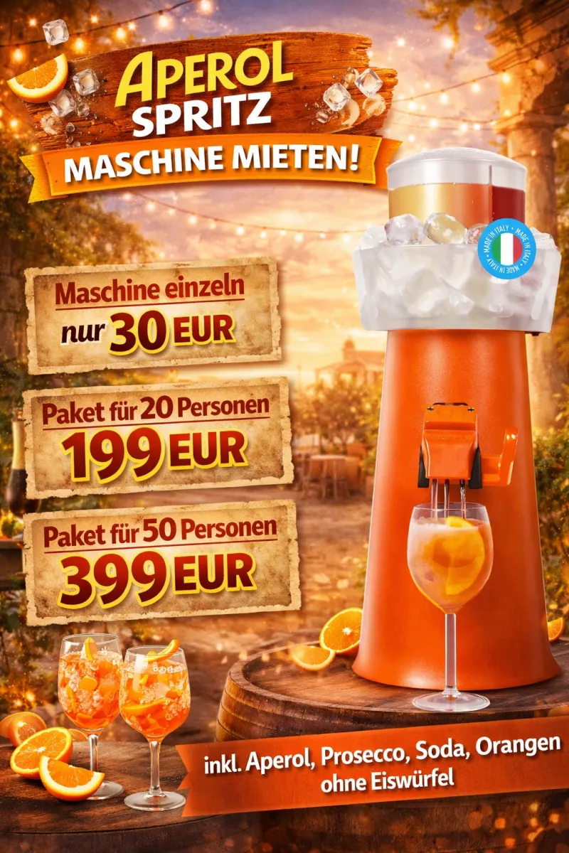 Aperol Spritz Maschine das Party Highlight!