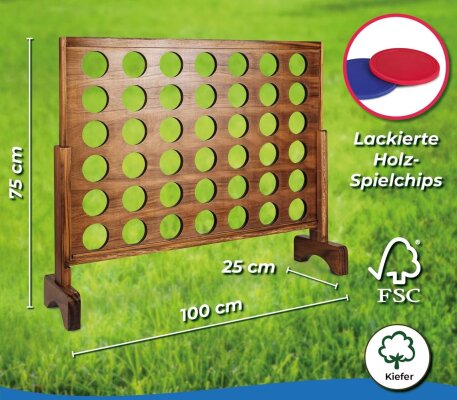 4 Vier Gewinnt Spiel XXL Holzspielzeug Groß
